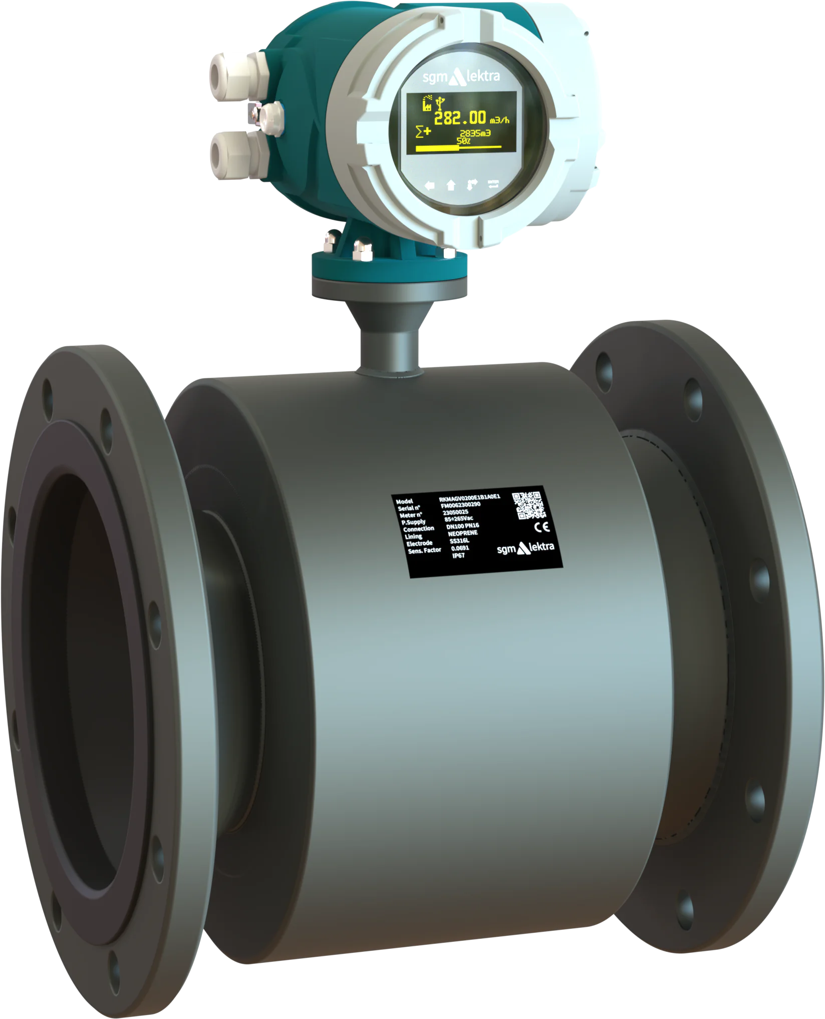 Medidor caudal electromagnético sensores plástico serie RKMAG Medidor caudal electromagnético sensores plástico serie RKMAG